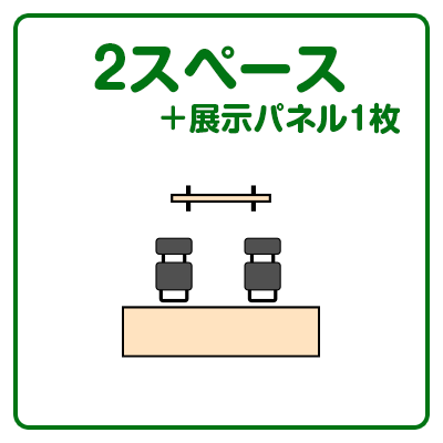 2スペース＋展示パネル1枚